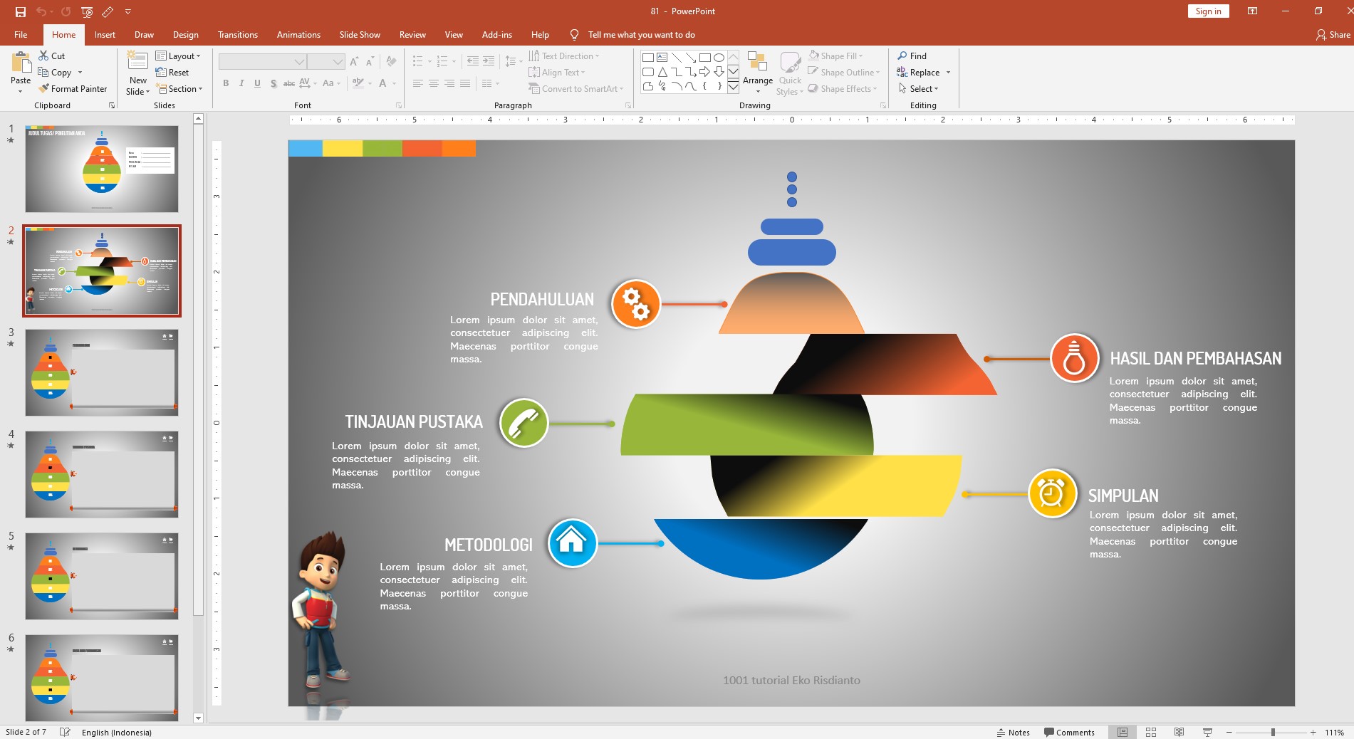 Cara Membuat Presentasi yang Keren di powerpoint template 81