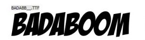 download font badaboom