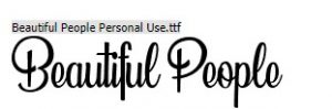 Download font beautiful People