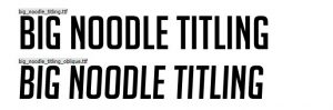 font bignodletitling