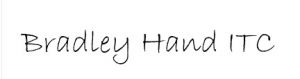 download font bradley Hand ITC